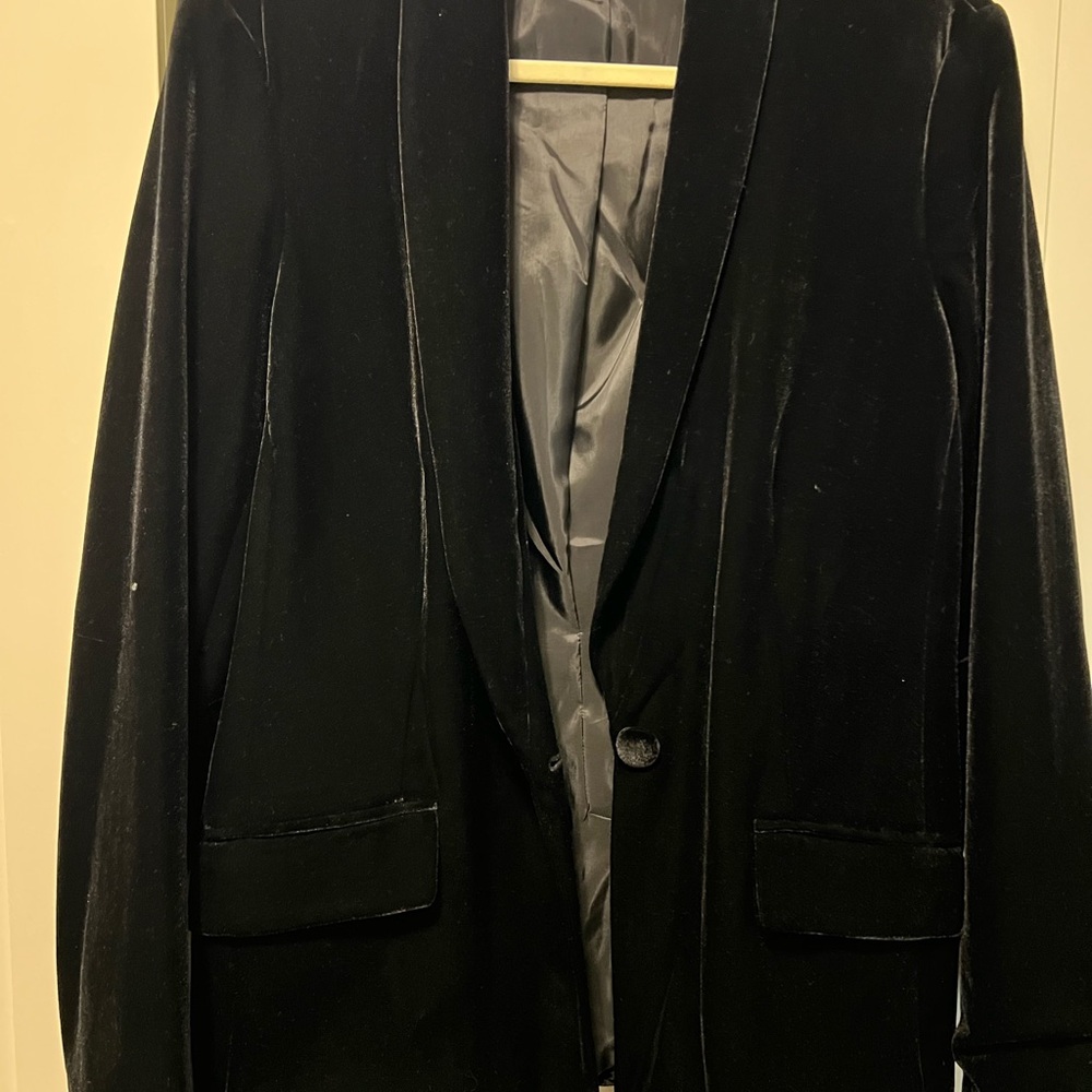 INC International Concepts Elegant Black Velvet Jacket